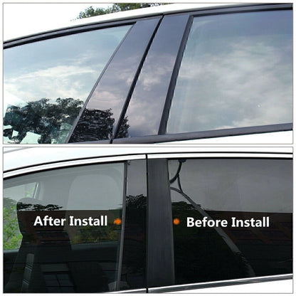 Door Trim Pillar Posts Cover Glossy Black FIT FOR VW Jetta 2019-2021 (6 Pcs/Set)