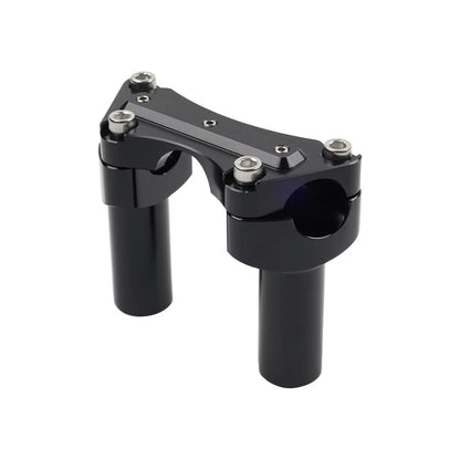3.5" Straight Handlebar Riser & Top Clamp Black Fit Harley Dyna Tour Road Glide