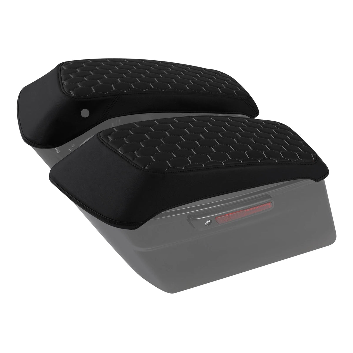 Black White Hard Saddlebags Lids Covers For Harley Electra Street Glide 14-23 22