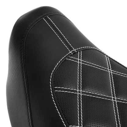 Driver Passenger Seat Fit For Harley Dyna Super Glide Custom FXDC 2006-17 Black