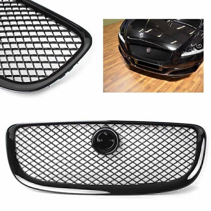 Upper Front Center Grille Mesh Fit Jaguar XJ 2010 2011 2012 2013 2014 2015 Black
