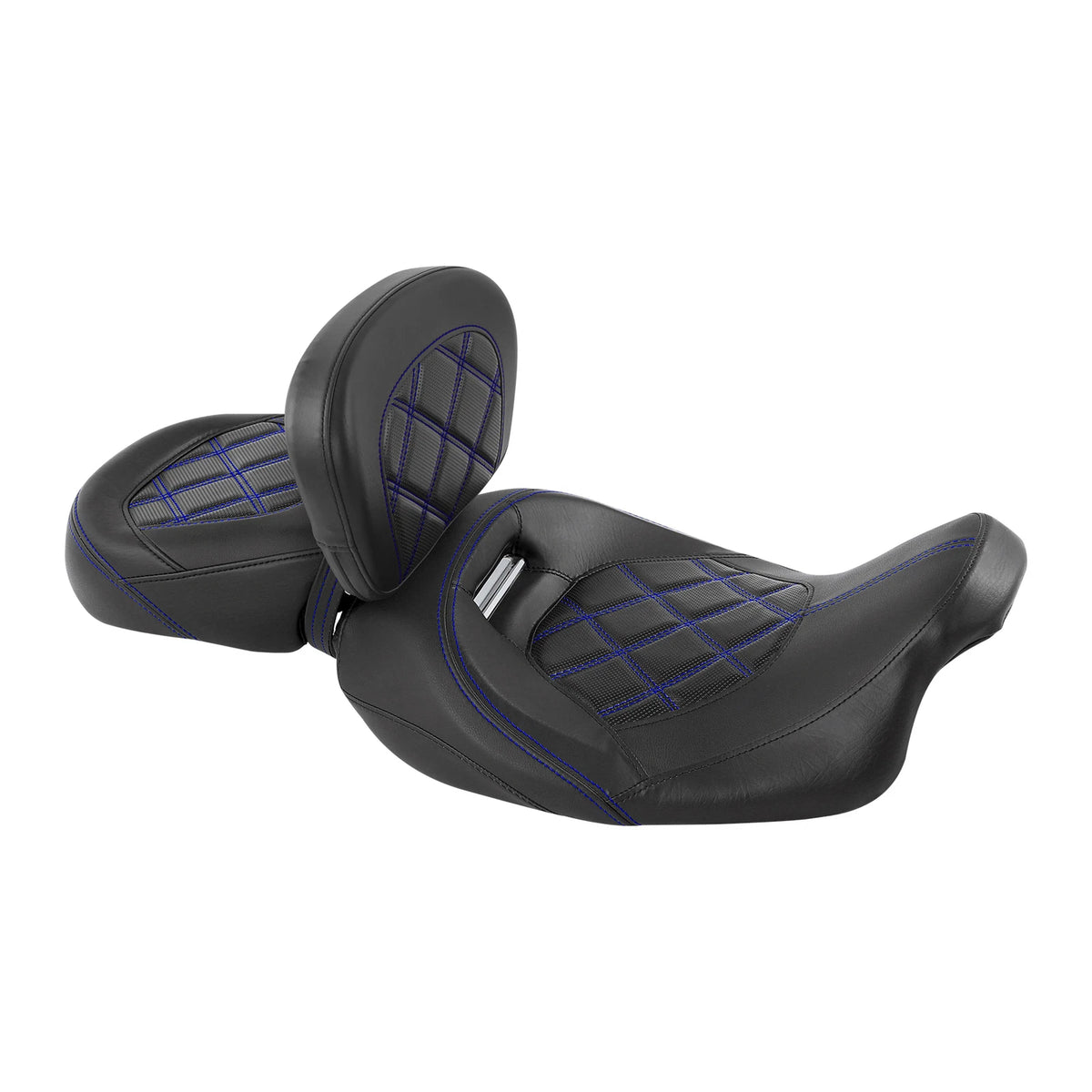 Driver Passenger Seat Rider Backrest Pad Fit For Harley Touring 2009-2023 Black