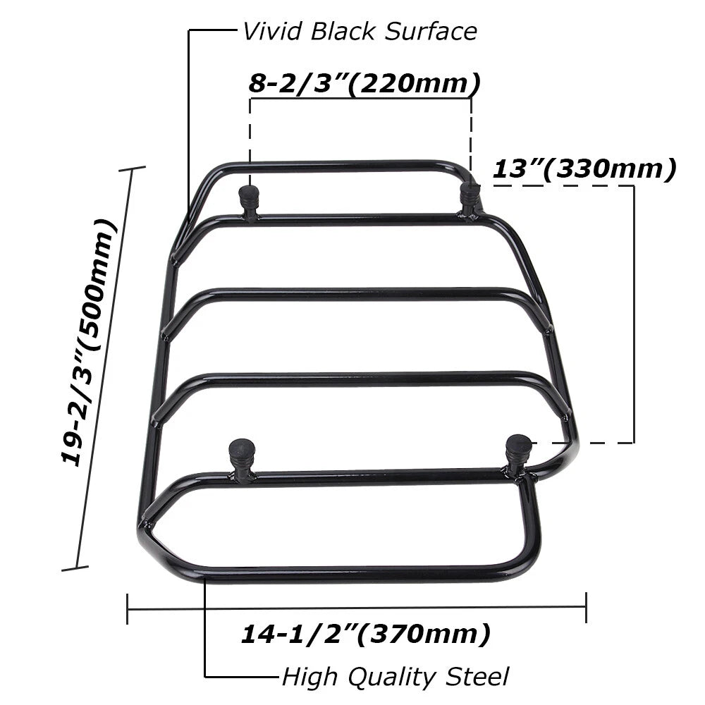Tour Pack Pak Top Chopped Razor Trunk Luggage Rack For Harley Touring 1988-2019