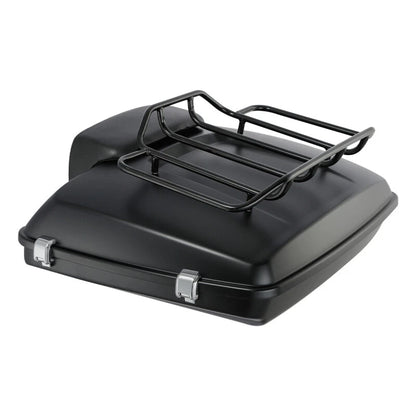 Matte Black Razor Trunk Backrest Pad Top Rack Fit Fit For Harley Touring 2014-Up