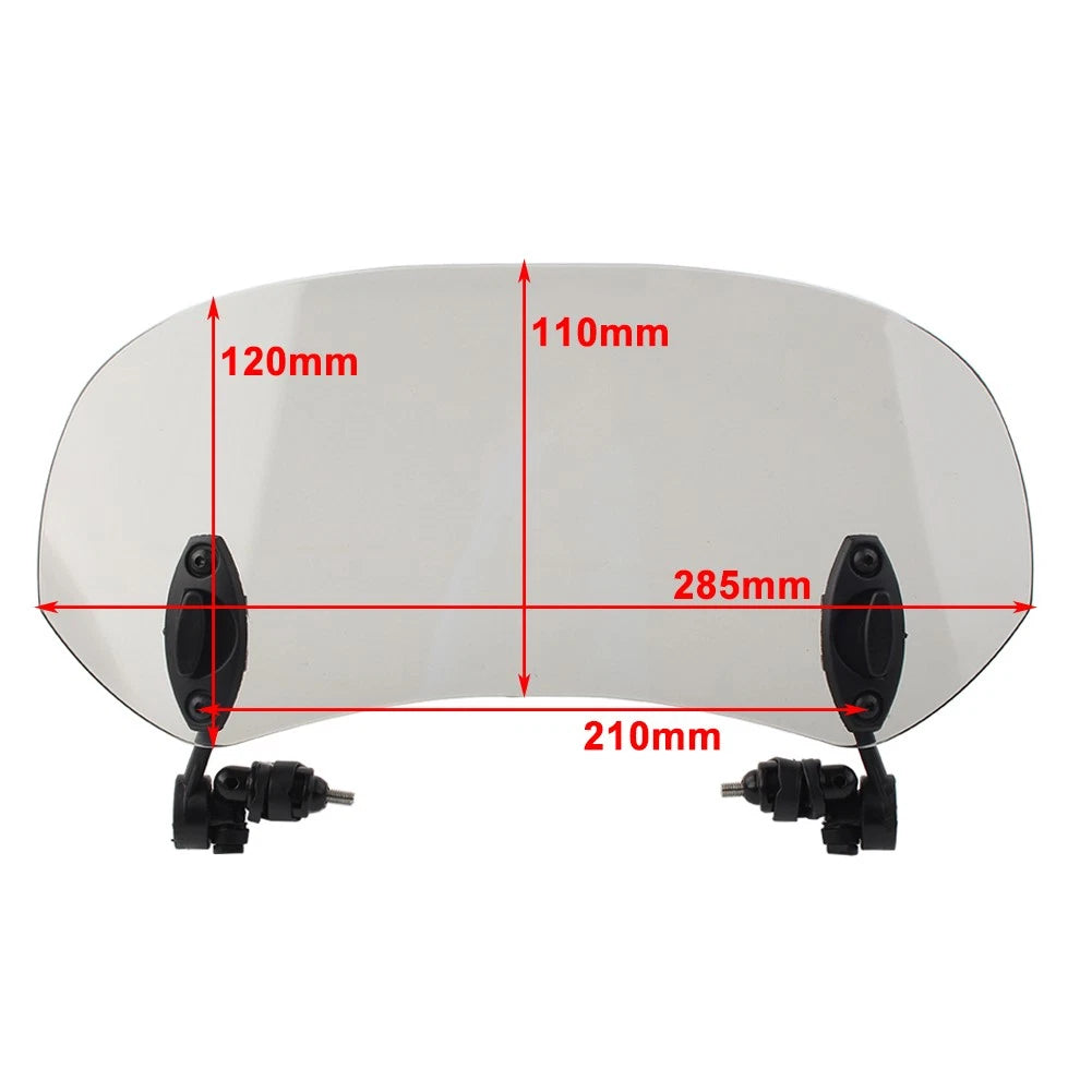 280mm Adjustable Windshield Extension Spoiler Wind Deflector Universal Smoke US