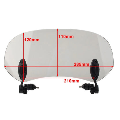 280mm Adjustable Windshield Extension Spoiler Wind Deflector Universal Smoke US