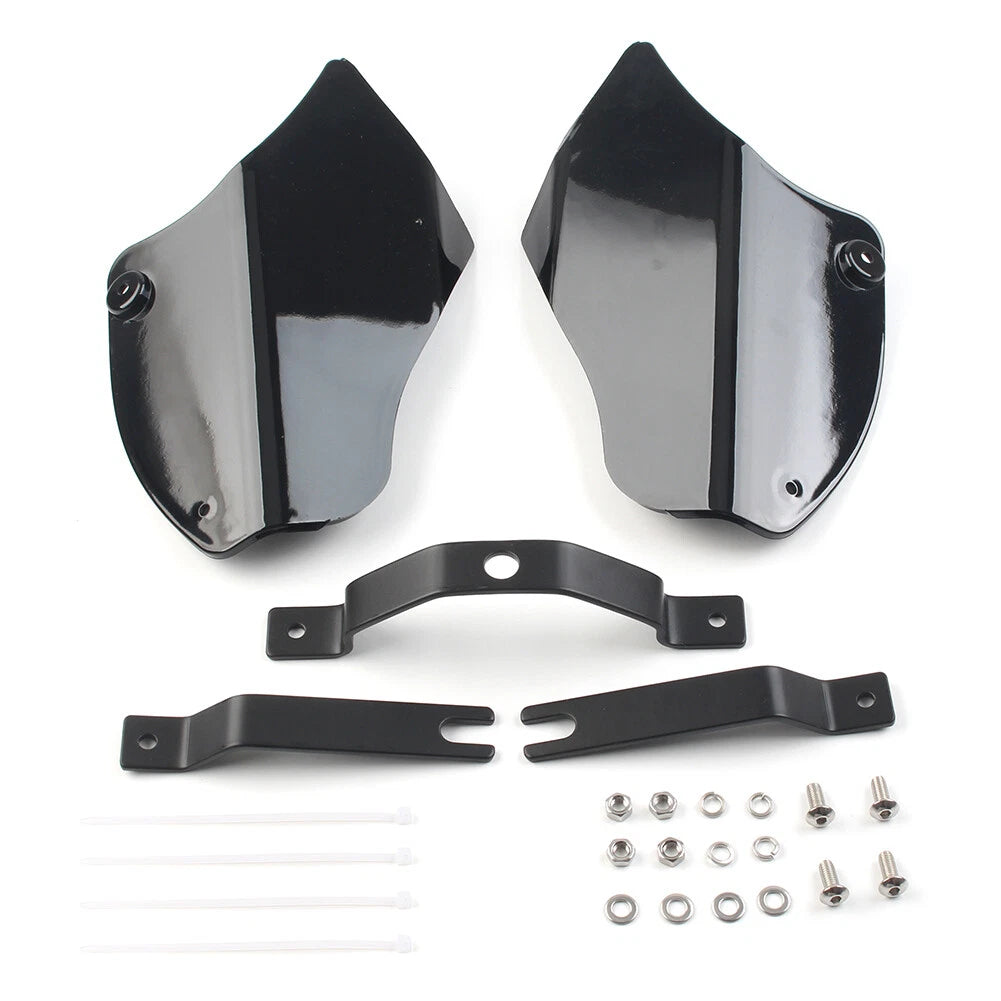 For Harley Softail Fatboy FLSTF 2000-2017 2ⅹ Saddle Shields Heat Deflector Black