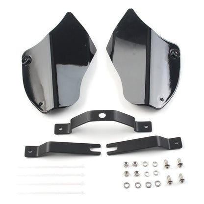 For Harley Softail Fatboy FLSTF 2000-2017 2ⅹ Saddle Shields Heat Deflector Black