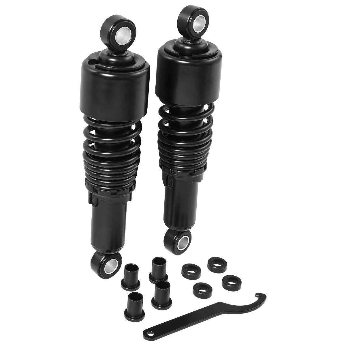 Pair 10.5'' Black Rear Shocks Fit For Harley Sportster XL1200 Custom 2004-2012