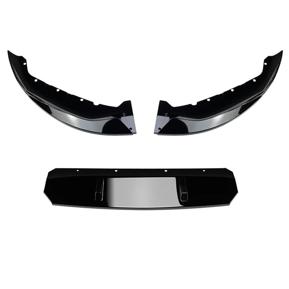 Front Bumper Lip Splitter Black ABS For BMW 5 Series G30 G31 G38 M Sport 2021-22