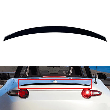 Glossy Black Tail Wing Rear Trunk Spoiler Lip For Mazda MX-5 Miata ND 2016-2024
