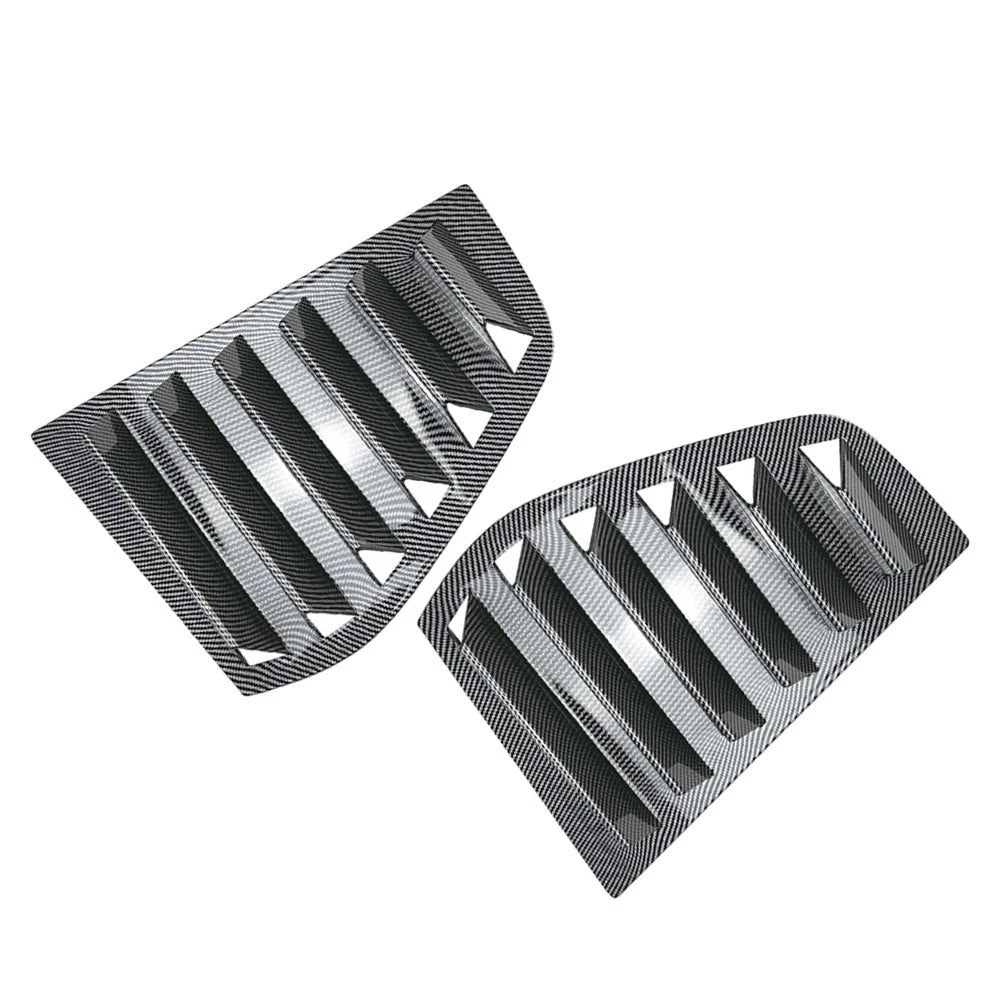 Carbon Fiber Look Rear Window Louver Shutter Cover For VW Golf MK5 2004-2008