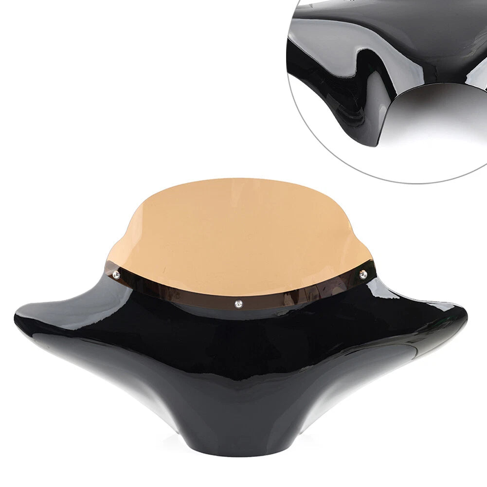 Front Outer Batwing Fairings Fit Harley Touring Road King Softail Glossy Black