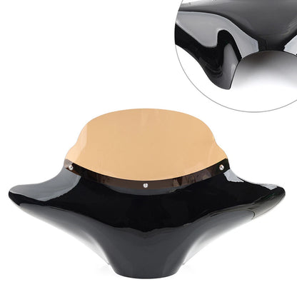 Front Outer Batwing Fairings Fit Harley Touring Road King Softail Glossy Black