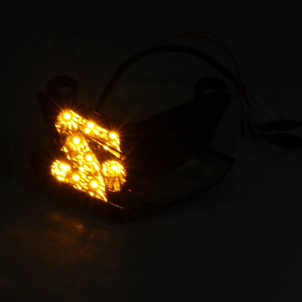 ILED Turn Signal Taillight Tail Lamp Fit KAWASAKI Z125 Z800 ZX-6R NINJA US Black