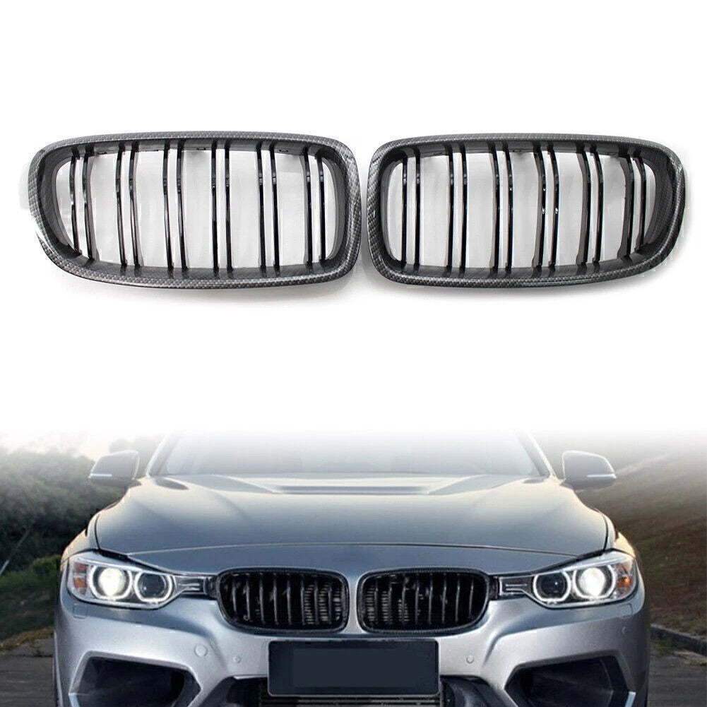 Front Frame Grille Grill M3 Style For BMW 3 Series F30 31 12-18 Carbon Black USA