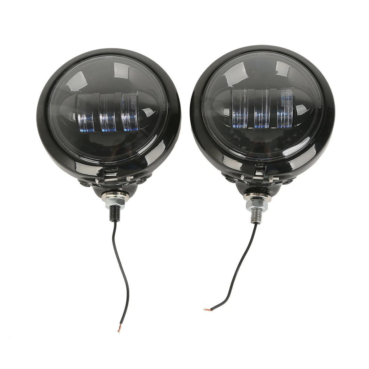 4.5" LED Auxiliary Spot Passing Fog Lights Housing Fit For Harley Electra Glide