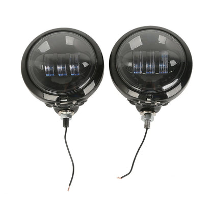 4.5" LED Auxiliary Spot Passing Fog Lights Housing Fit For Harley Electra Glide