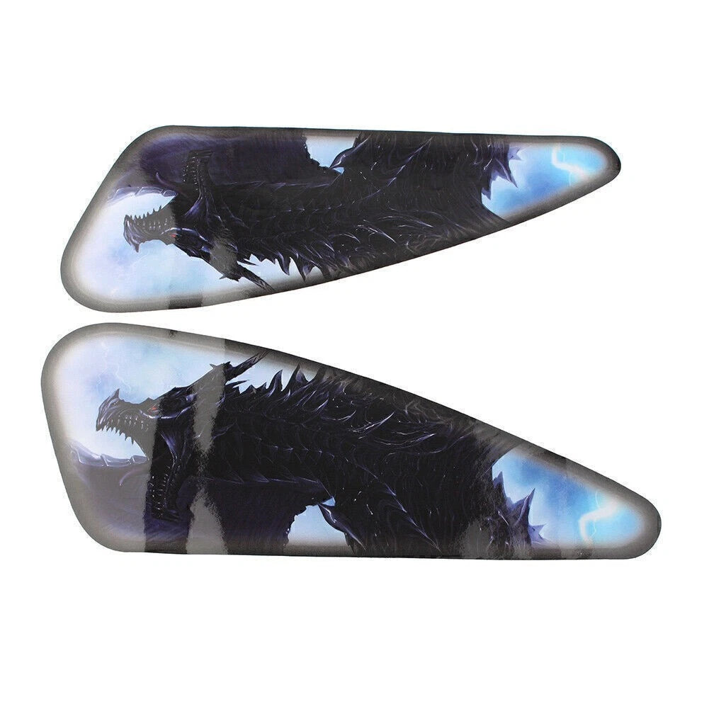 2x Motorcycle 3D Stereo Fuel Gas Tank Stickers Waterproof Pad Decals for Harley