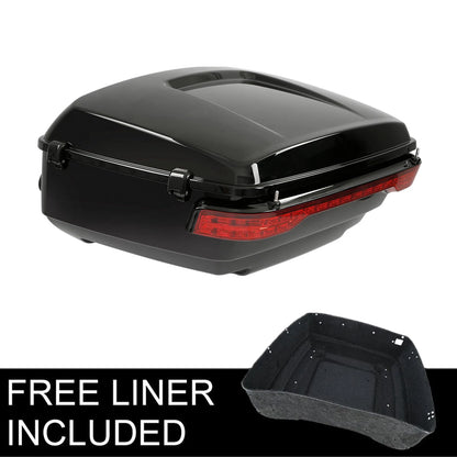 King Trunk Black Latch LED Bracke Tail Light Fit For Harley Touring 2014-2025 23