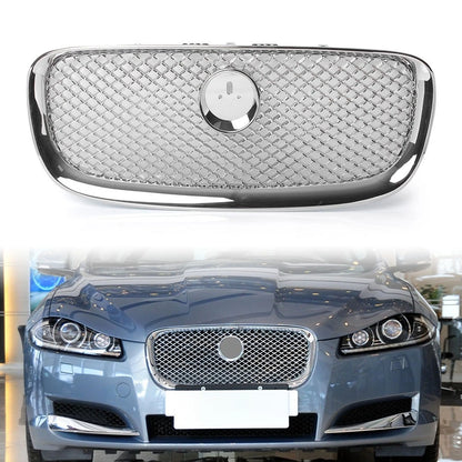 Front Center Upper Grille Chrome For Jaguar XF XFR 2012-2015