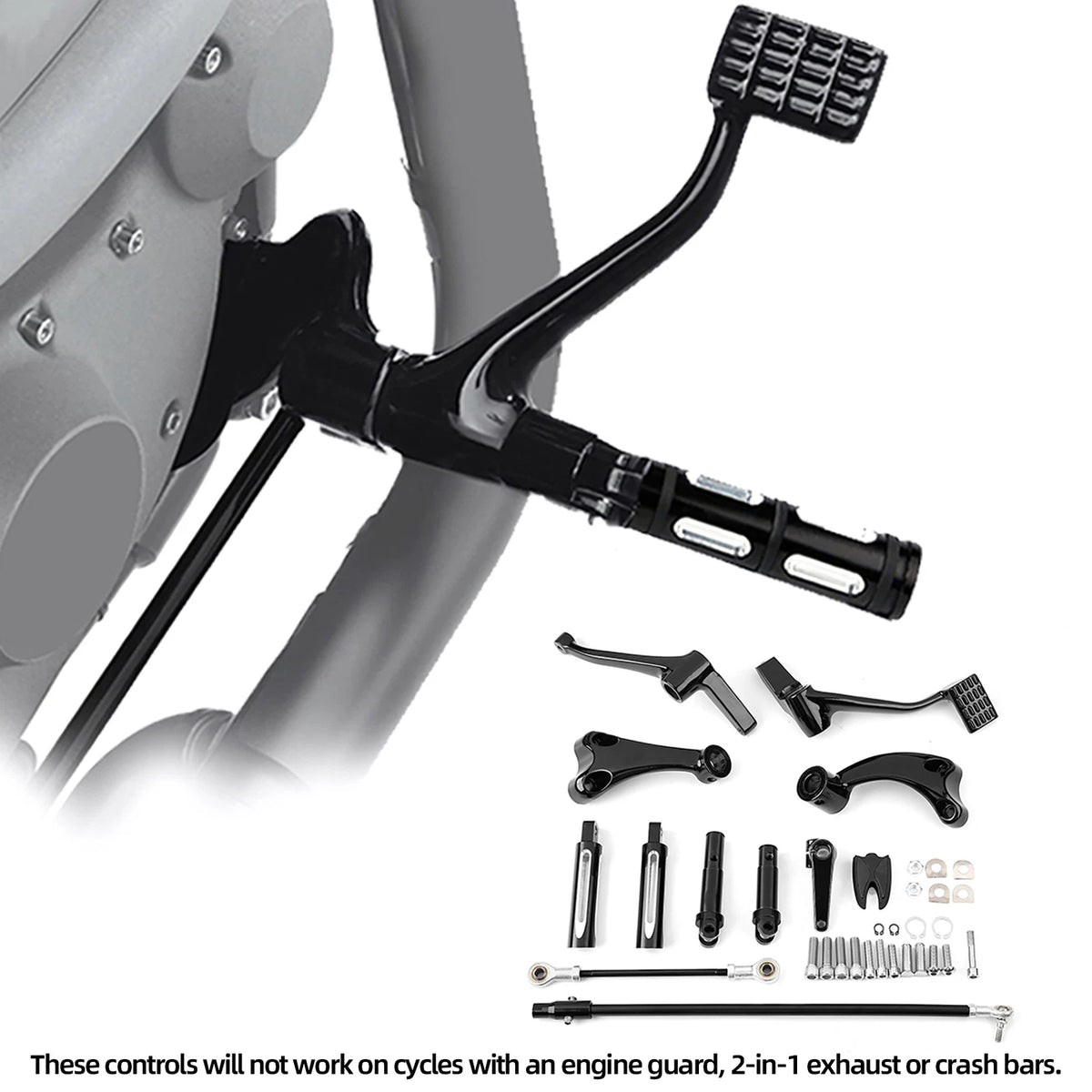 Forward Control Footpegs Lever Linkage For Harley Sportster 883 1200 48 72 14-22