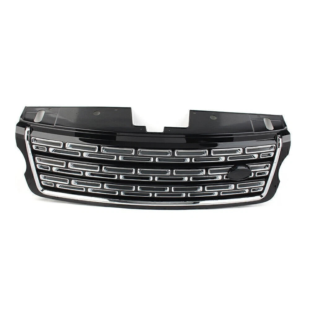 Front Bumper Upper Grille Grill Black+Black For Land Rover Range Rover 2013-2017