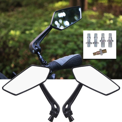 Pair Motorcycle Rearview Side Mirrors for Moped ATV Scooter Honda Suzuki Yamaha