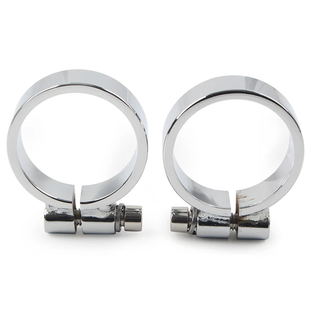Fit Harley XL Ironhead Sportster 1000 Model 1957-1985 Exhaust Port Clamps Chrome