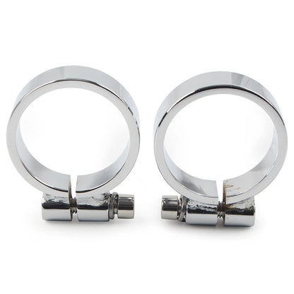 Fit Harley XL Ironhead Sportster 1000 Model 1957-1985 Exhaust Port Clamps Chrome