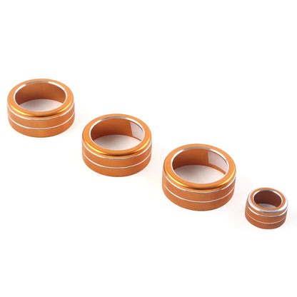 4x Console AC Climate Control Knob Ring Cover For Honda Civic 11th 2022+ Orange