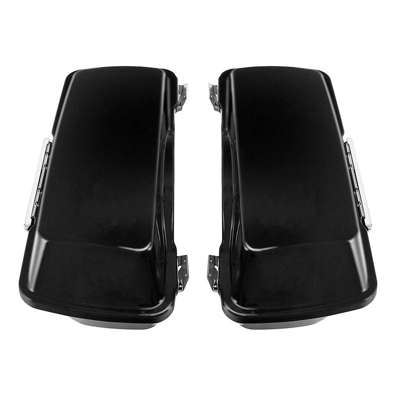 Matte Black Hard Saddlebags & Conversion Bracket Fit For Harley Softail 1984-17