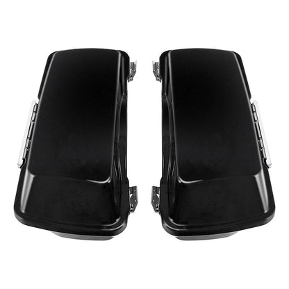 Matte Black Hard Saddlebags & Conversion Bracket Fit For Harley Softail 1984-17