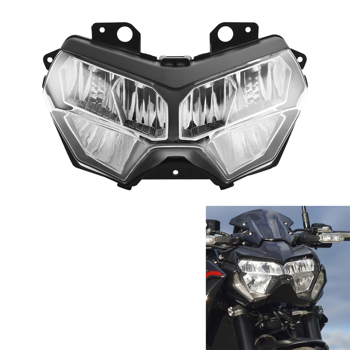 LED Headlight Head Lamp Assembly For Kawasaki Z650 20-25 Z400 18-20 Z900 20-24