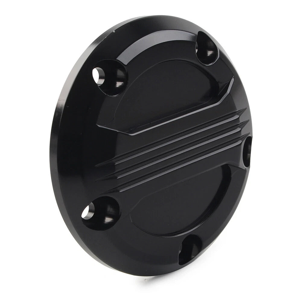 Fit Harley Twin Cam 99-17 Touring Electra Glide 5 Holes Timing Point Cover Black