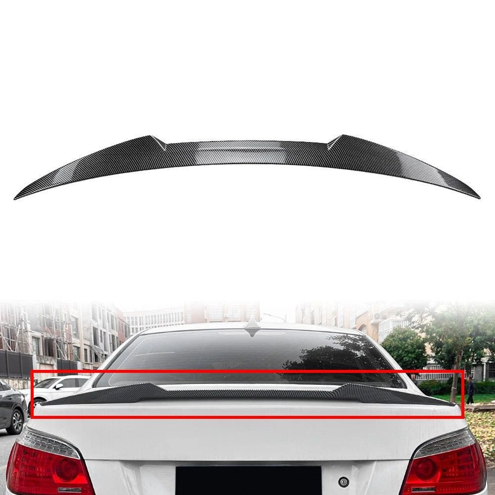 Rear Trunk Spoiler Wing Lip For BMW 5 Series E60 Sedan 2004-2010 Carbon Look