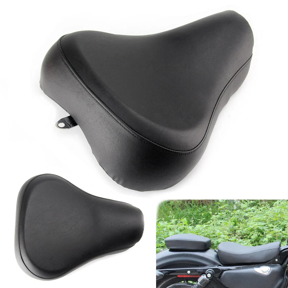 Front Smooth Wide Touring Solo Seat For Harley Sportster XL 883 1200 72 48 83-03