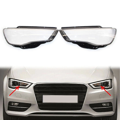 Headlight Lens Cover Shell Clear Lens Lampshade For Audi A3 2013-2016 Pair USA