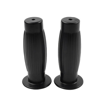 Universal 7/8" 1" Easy-Hold Hand Grips Vintage Motorcycle Handlebars Black