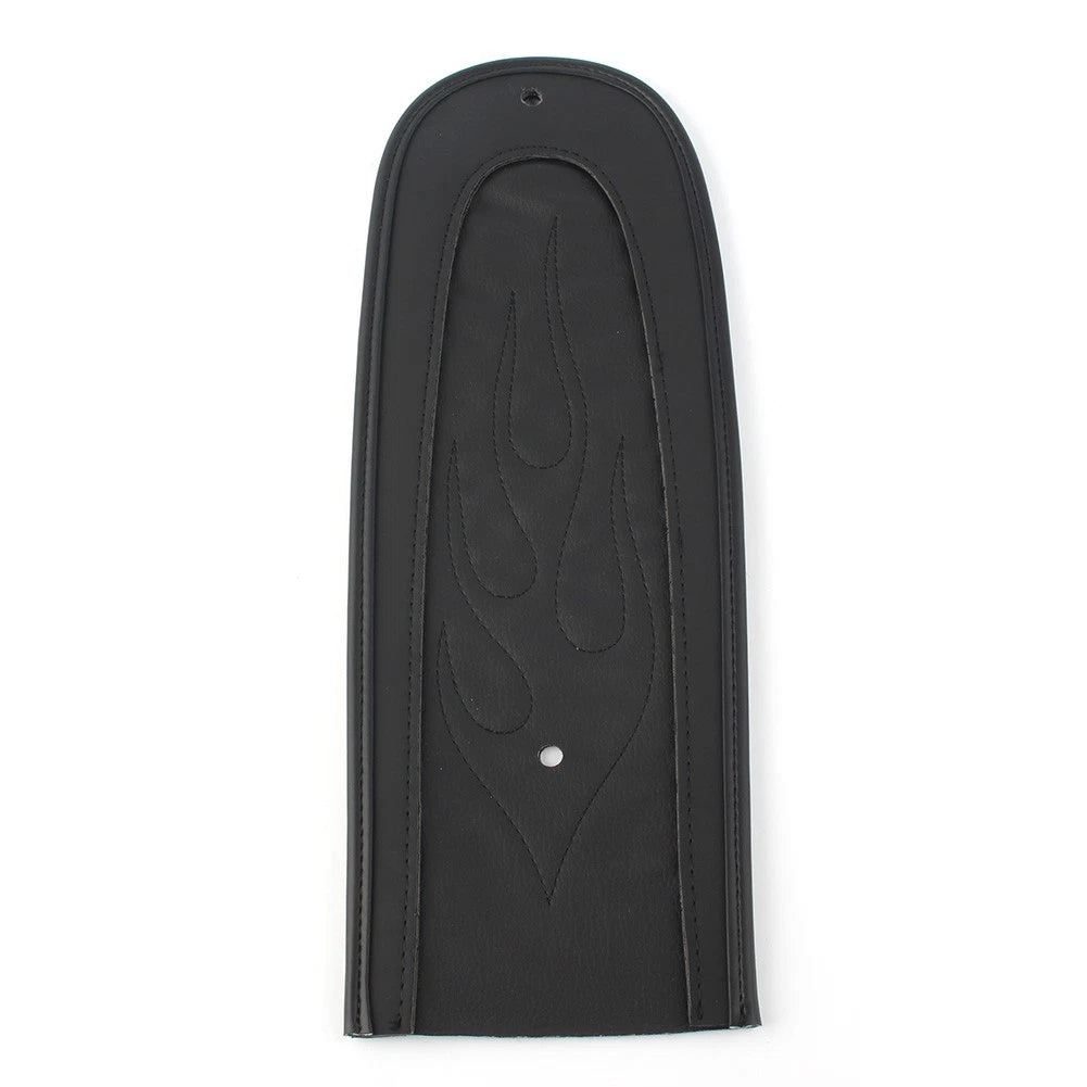 Flame Stitch Leather Rear Fender Bib Black For Harley Dyna 2006-2017 Motorcycle