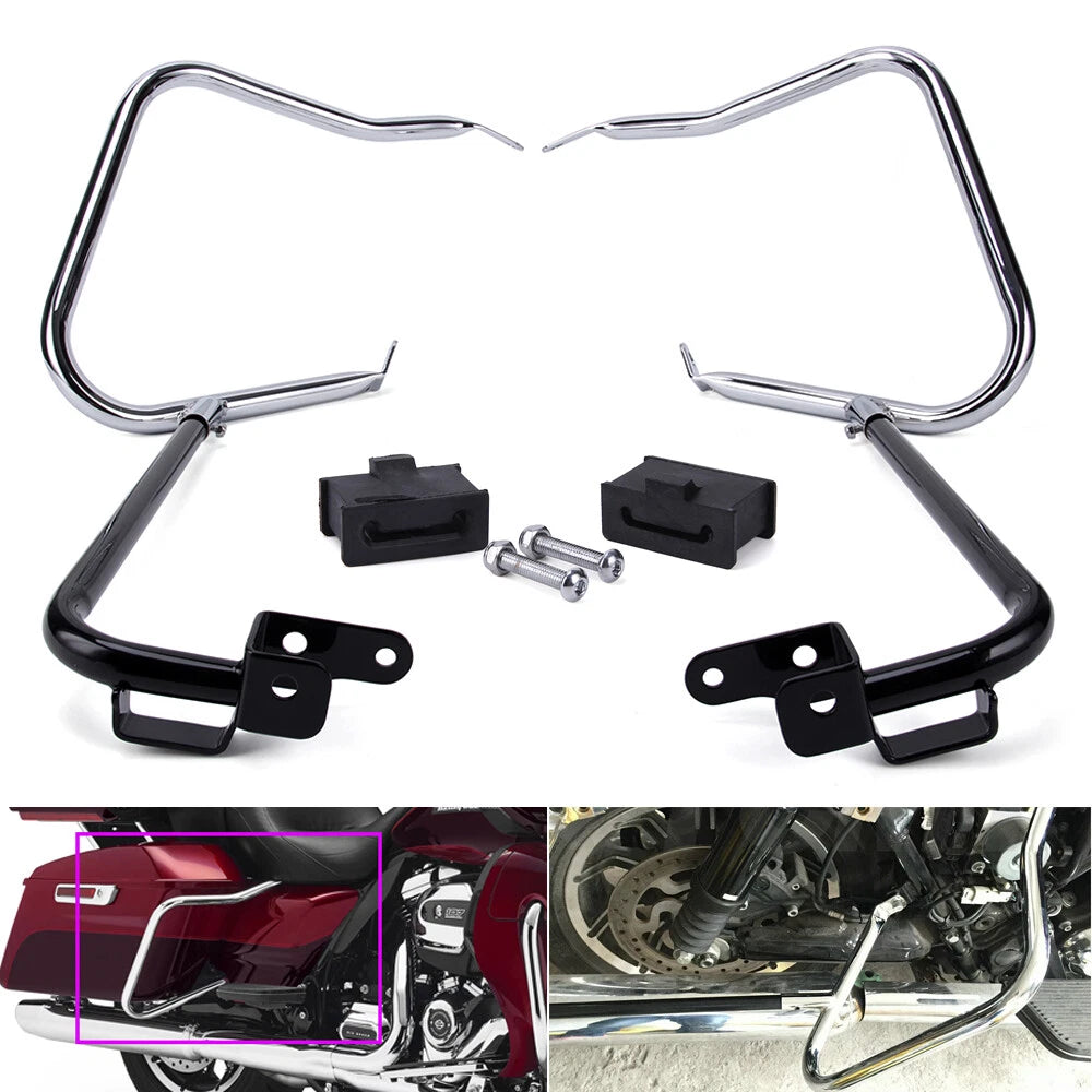 Saddlebag Bracket Guard Bars For Harley Touring Street Road Glide FLHX 2014-2023
