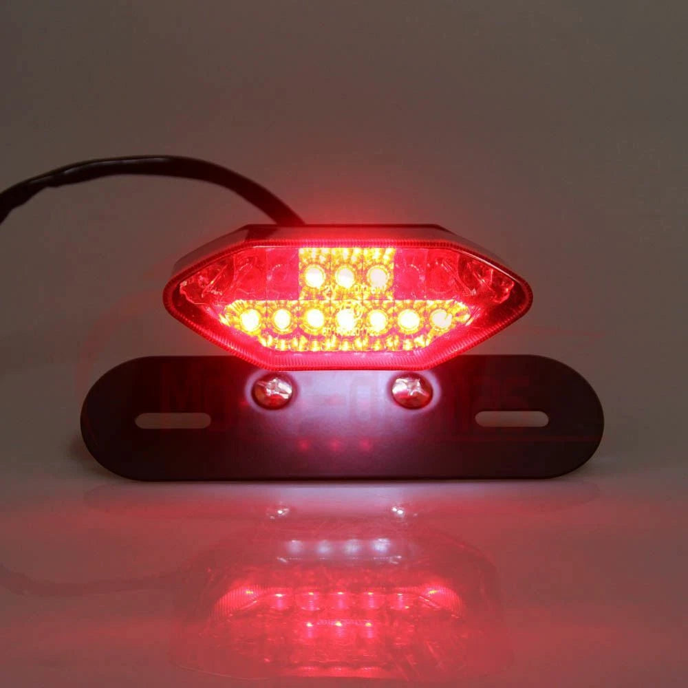 US Smoke 20LED Motorcycle Tail Turn Signal Brake License Plate Integrated Light