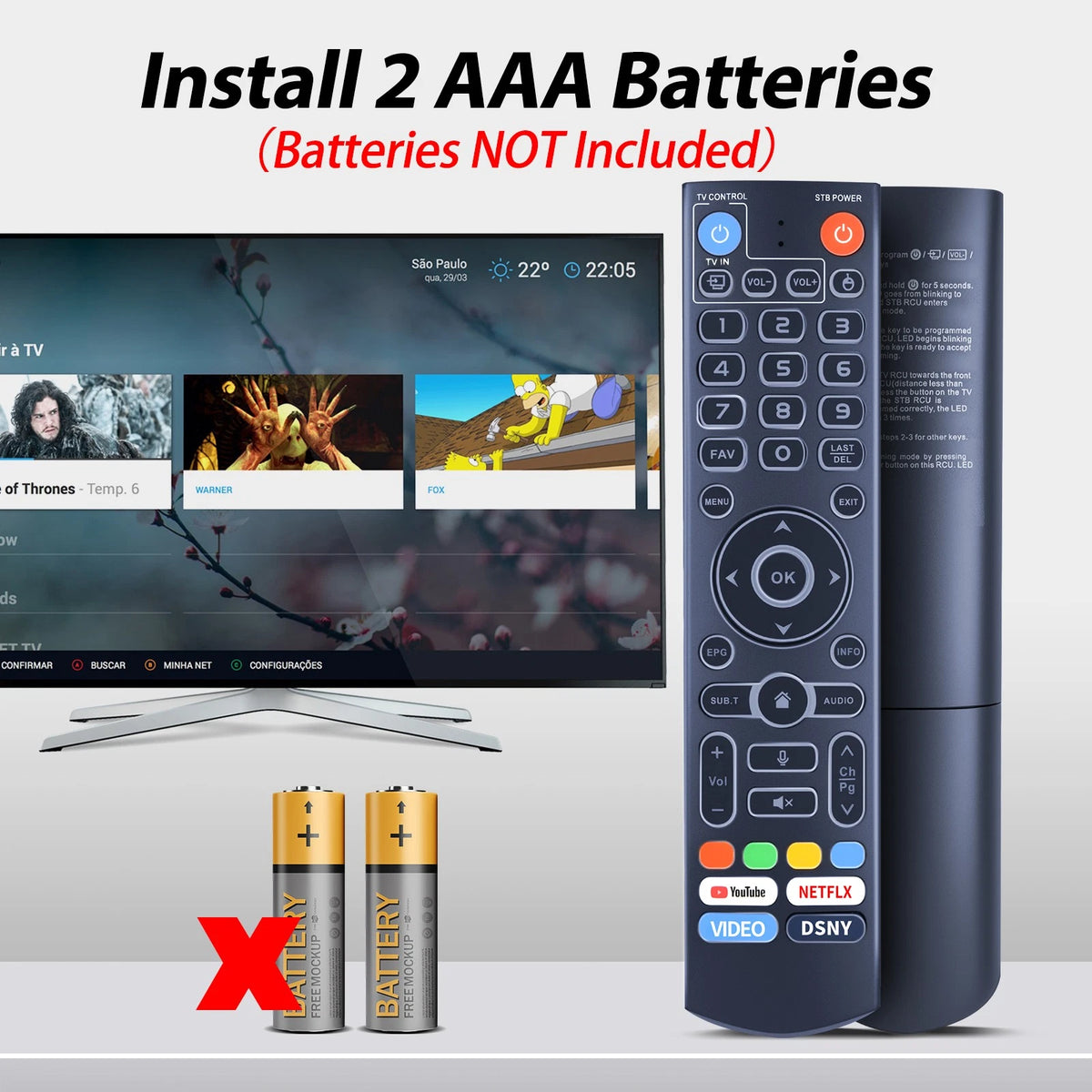 Remote Control For vSeeBox V3 Pro/V5 Pro/V3 Plus/V2 Pro/V1 Pro with backlight