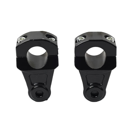 Black Motorcycle HandleBar 7/8 22mm to 11/8 28mm Fat Bar Mount Clamps Riser