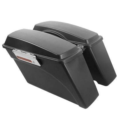 Matt Black Hard Saddlebags Bag Trunk Fit For Harley Touring Electra Glide 94-13