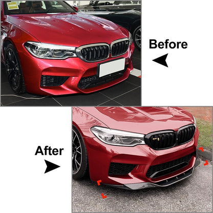 Glossy Black Front Bumper Lip Spoiler Splitter For BMW F90 M5 2018-2020
