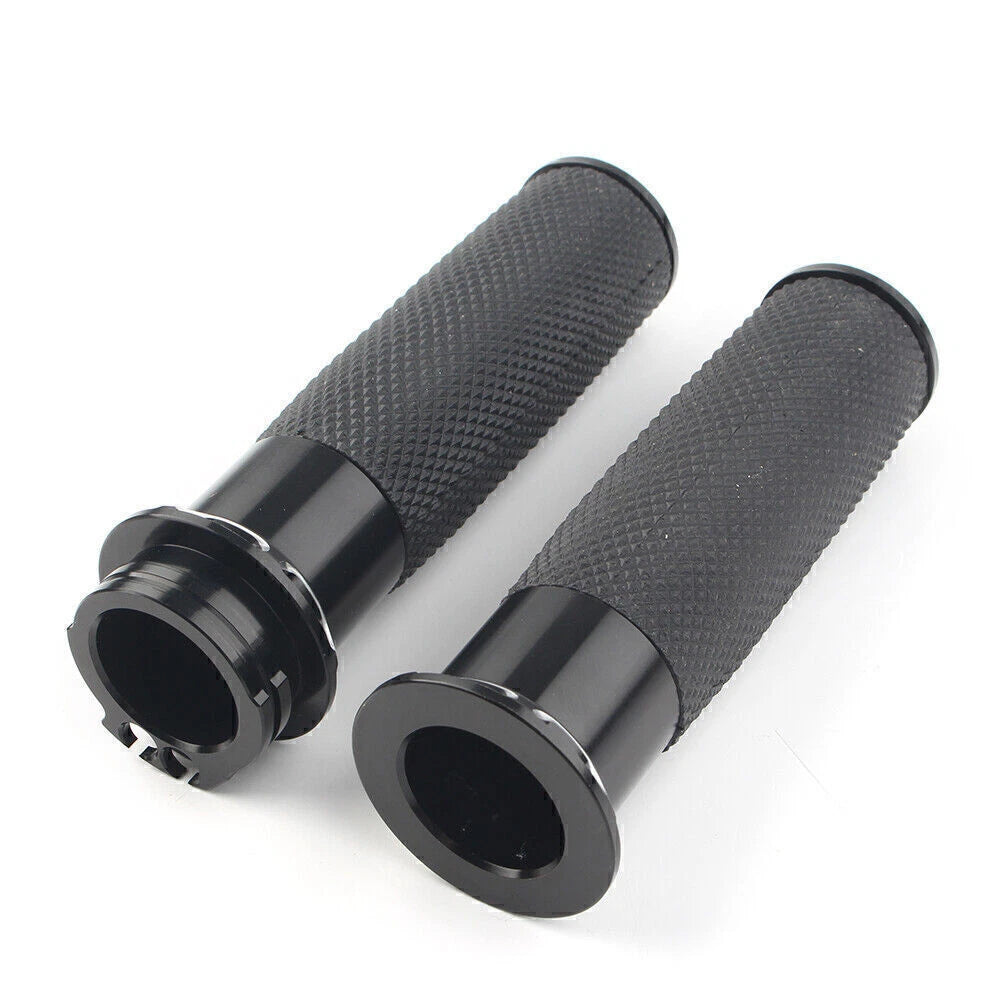 1" Handle Bar Hand Grips 25mm Black Fit Harley Touring Sportster XL883 XL1200
