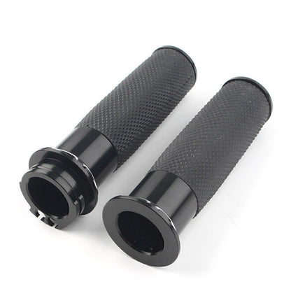 1" Handle Bar Hand Grips 25mm Black Fit Harley Touring Sportster XL883 XL1200