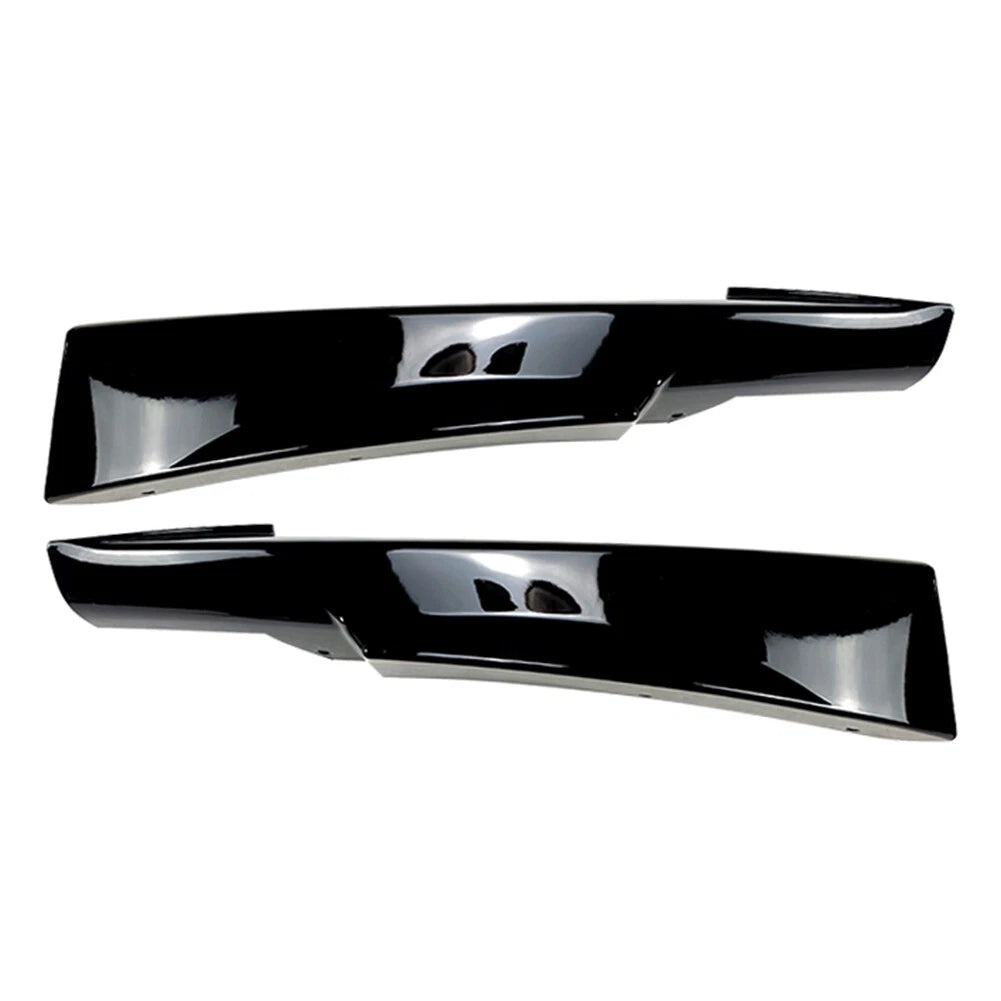 Front Bumper Lip Corner Splitters For BMW E90 E91 LCI M-Tech 2009-13 Gloss Black