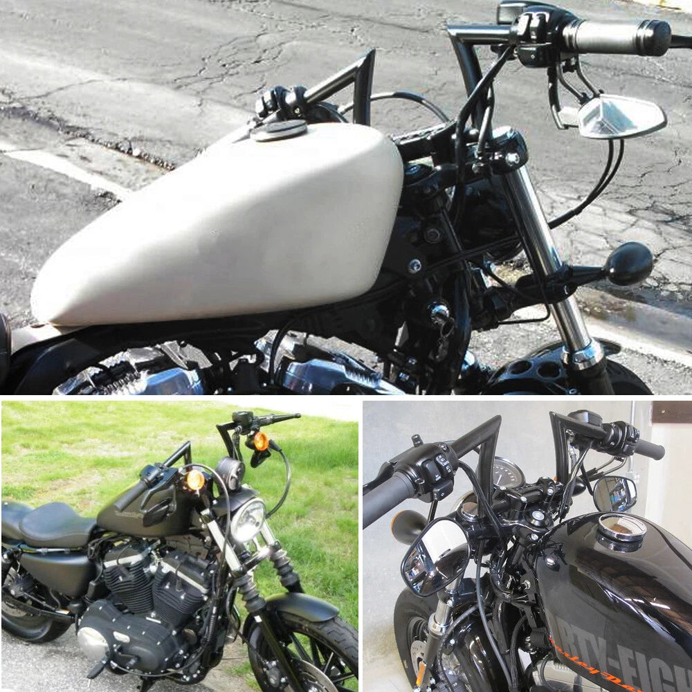 1" 25mm Drag Handlebar Z Bar 8-3/4" Rise For Honda Bobber Bike Motorcycle ATV US